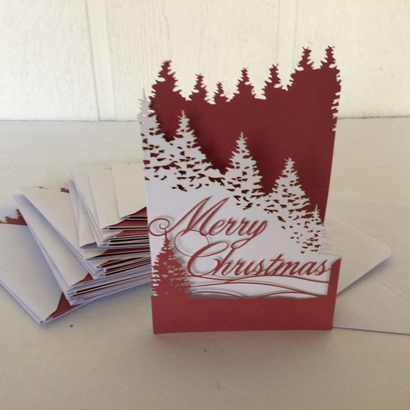 The Gift Wrap Company Holiday Die Cut Christmas Cards Nwt Set Of 2